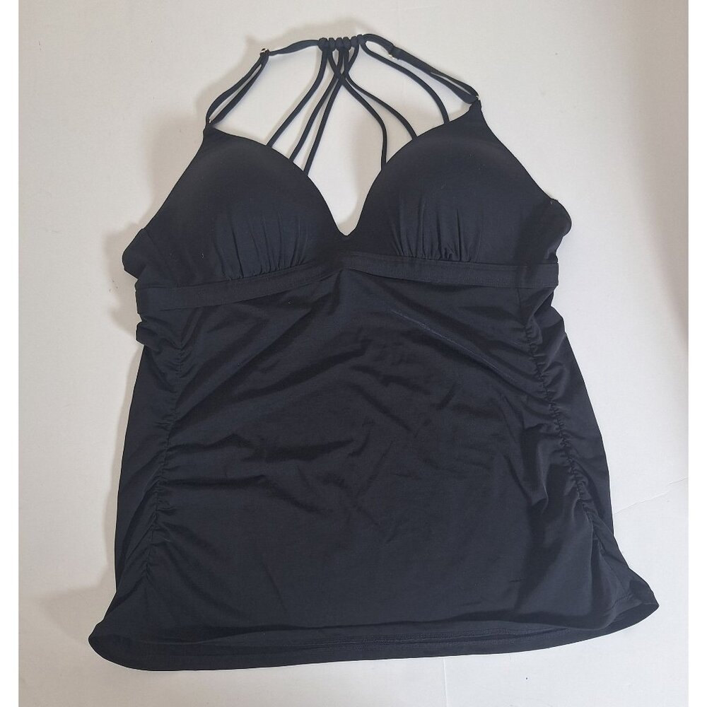 Athleta Black Tankini Swim Top